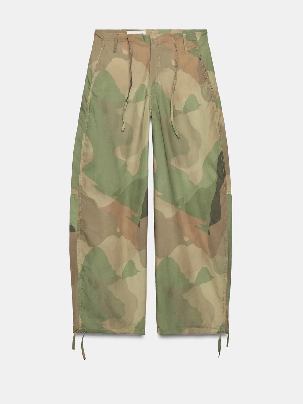 Zara Women's Cargo Pants in Green Camouflage